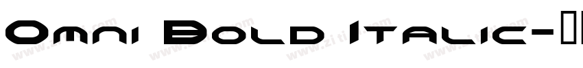 Omni Bold Italic字体转换